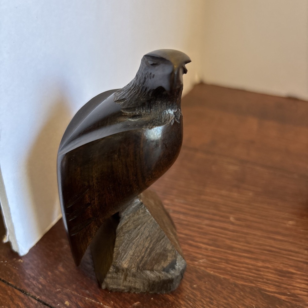 Vintage awesome‎ Hand Carved Mexico for JOBA Wood Carved EAGLE Bird IRONWOOD 4"